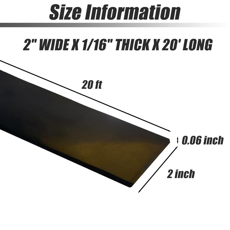 SUCOHANS شرائط مطاطية لاصقة مع خلفية لاصقة بسماكة 1/16(.062)" وعرض 2" وطول 20' ، شريط مطاطي نيونبرين لاصق لتأمين الحماية والدعامات والحوامل. - Image 2